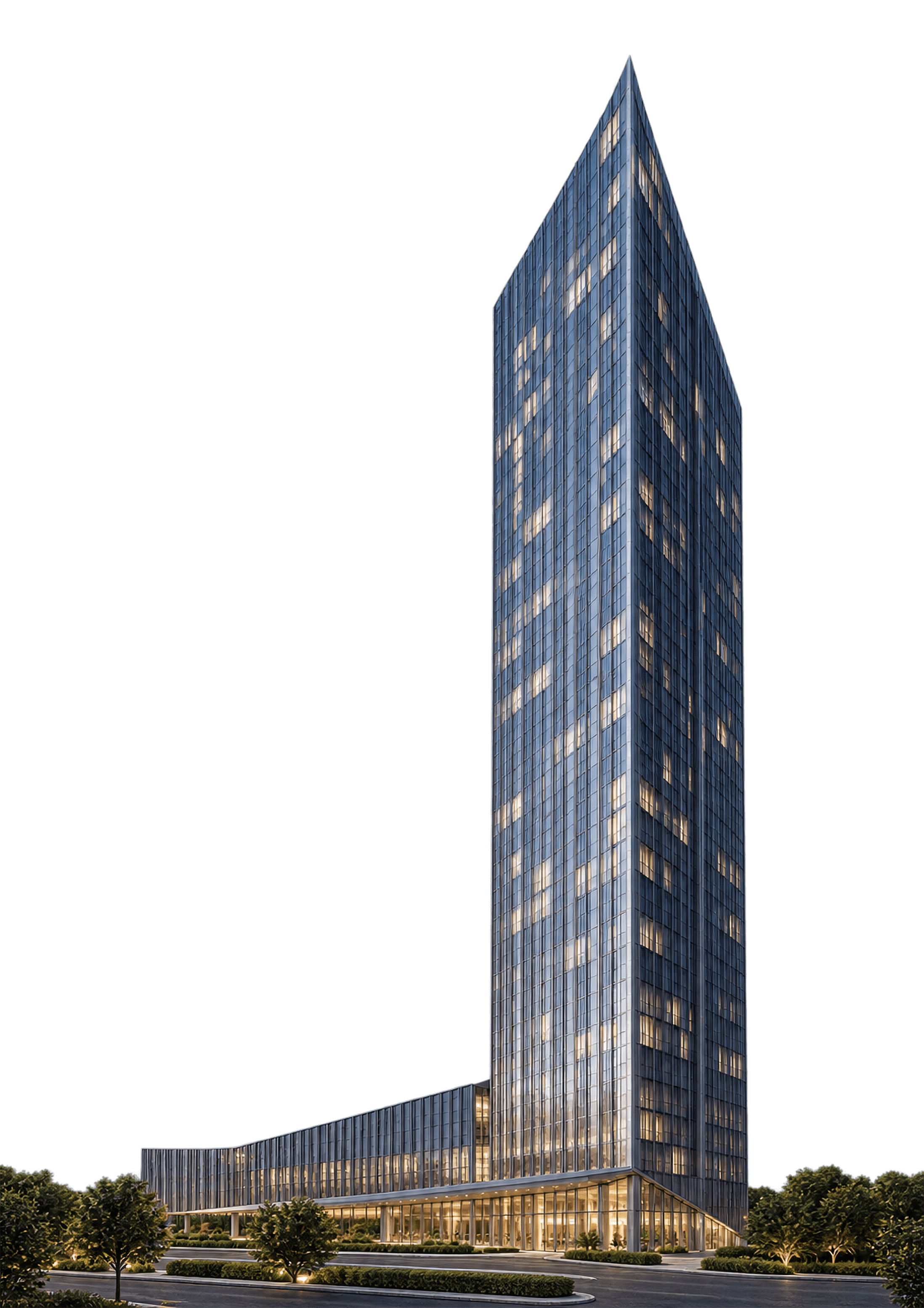 Estrel Tower bei Nacht